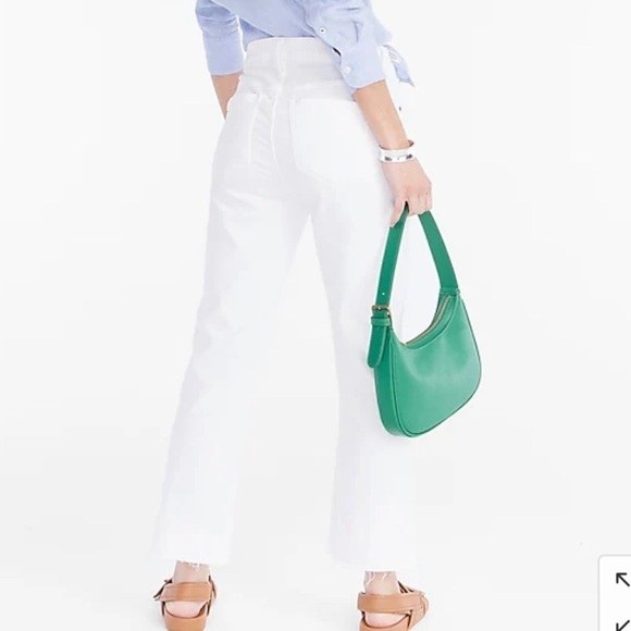 J. Crew Tall 9" mid rise demi boot crop jean J3446 white 32T 32 - Picture 2 of 9